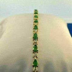 The images are as accurate as possible. Quality is the first with best service. C u s t o m P o l i c y –. F e e d b a c k -. Emerald Tennis Bracelet, D B, Fine Jewelry Bracelets, Green Emerald, Pear Cut, Bracelets And Charms, Tennis Bracelet, Emerald Green, Pear