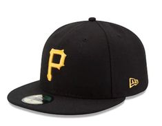 Pittsburgh Pirates New Era 9Fifty Snapback Hat New Era 950 Game Basics style Official MLB Product, Major League Baseball Adjustable snap closure in the back Black cap with Yellow P stitch logo Under visor color, grey 100% polyester P Hat, Casual Baseball Cap With Short Brim For Baseball Season, Casual Snapback Hat With Short Brim For Baseball Season, Short Brim Baseball Cap For Baseball Season, Casual Sports Snapback Hat With Short Brim, Casual Snapback Hat With Short Brim For Sports, Stitch Logo, Bf Gifts, Custom Caps