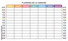 a printable planner with the words planning de la semaine in spanish and english