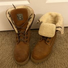 Sherpa-Lined Winter Boots. Never Worn - Kept In Closet. Like New Condition Without Tags. Brown Snow Boots, Sherpa Lined, G H, Winter Rain, Winter Boots, Snow Boots, Rain Boots, Bass, Like New