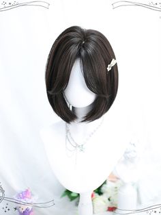 This price is for a wig only, others are not included. SizeFree SizeHair Length30 Cute Wigs Short, Wig Hairstyles Bob, Kawaii Short Hair, Bob Cut With Bangs, Mha Hero Costumes Ideas, Swag Hairstyles, Kou Diabolik Lovers, Egirl Makeup, Cute Bob