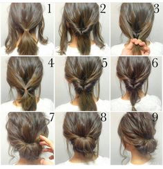 Easy, hope this works out quick morning hair! Messy Updo Tutorial, Face Remedies, Braided Buns, 5 Minute Hairstyles, Morning Hair, Fall Hairstyles, Fishtail Braid, Peinados Fáciles Para Cabello Corto, Work Hairstyles