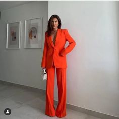 New With Tag Blogger’s Favorite Zara Best Sellers Zara New Collection Zara 2022 Orange Suit, Elegant Shawl, Orange Blazer, Orange Pants, Ladies Blazer, Pant Suits, Zara Blazer, Elegant Feminine, Zara New