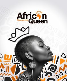 an african queen poster with a woman's profile