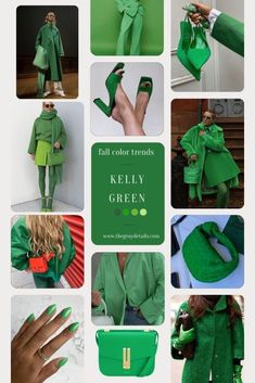 10 Fall Fashion Color Trends for 2023, kelly green, fall colors, fall fashion trends, green for fall Green Color Trend 2023, Instyle Color Crash Course, Color Trends For 2023, Color Trends 2023, Bright Winter Outfits, Warm Spring Outfits