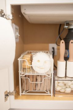 the kitchen is organized and ready to be used as a storage area for donuts