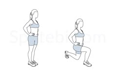 a woman is running in the same position