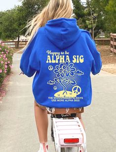 Alpha Sigma Alpha Sorority Hoodie, available in Green, Blue, or Red! The world could always use more Alpha Sigs! Model in photo is 115 lbs and 5' 5" and is wearing a 2XL for an oversized fit. This design is printed on a Gildan 18500 heavy blend hooded sweatshirt.♥ SIZING ♥Unisex Sizing-For a more feminine, fitted look we recommend getting your size.For a more oversized look, we recommend sizing up.♥ SHIP TIME ♥Items may take up to 7 business days to process before shipping. Shipping time is (on Tri Delta Shirts, Theta Merch, Sorority Tshirt Designs, Sorority Hoodies, Alpha Delta Pi Sorority, Alpha Phi Sorority, Delta Zeta Sorority, Alpha Epsilon Phi, 115 Lbs