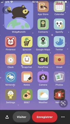 an iphone screen with icons on it