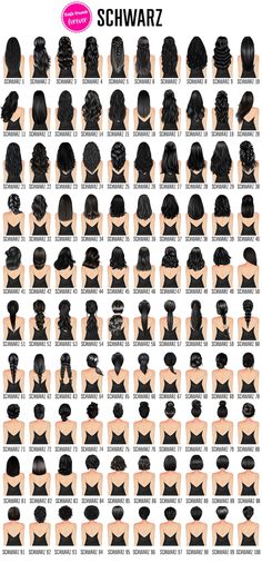 the back of a woman's head with different hair types