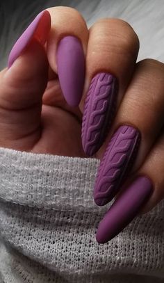 Ombre Acrylic, Simple Spring Nails, Matte Nails Design, Purple Nail, Her Nails, Nails Polish, Winter Nail Designs, Short Nail Designs