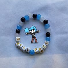 Sally Face Bracelet, Sally Face Kandi, Bracelet Ideas Kandi, Kandi Core, Kandi Bracelets Ideas, Kandi Singles, Sal Fisher