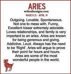 an advertisement for aris on march 21st, with the zodiac sign in red and white