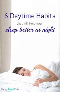 Sleep is SOOO Important as a mom!! Here are 6 awesome daytime habits that will actually help you sleep better at night. Oh I loved this! I'm totally using these tips to help me sleep better!! #HowToGetABetterNightSleep Help Me Sleep, What Helps You Sleep, How Can I Sleep, Sleep Habits, Ways To Sleep, Light Exercise, Sleep Remedies, Adequate Sleep, How To Get Better