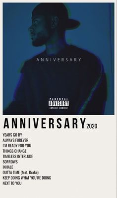 a poster with the words anniversary written on it