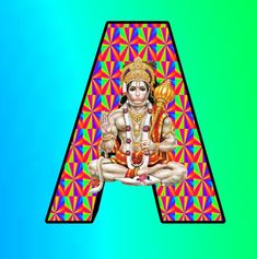 the letter a is made up of colorful images