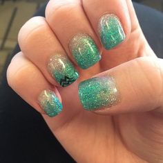 Pin for Later: Zodiac Nail Art Ideas That Are Better Than Your Horoscope Aquarius Zodiac Nail Art, Nail Art Zodiac Signs, St Patricks Day Nails, Your Horoscope, Based On Your Zodiac Sign, Nail Art Ideas, Fabulous Nails