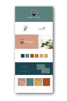 a brochure with different colors and shapes