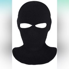 Full Face Cover Knit Ski Mask Ultra-Thin Full Face Mask Winter Bike Cycling Balaclava With 2 Holes For Outdoor Sports Black, Burgundy & Green Ski Balaclava, Men's Neck Gaiters, Winter Balaclava, Men's Balaclava, Winter Face Mask, Knitted Balaclava, Full Face Mask, Ski Mask, Urban Looks