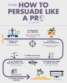 an info poster with the words how to persuade like a pro on it