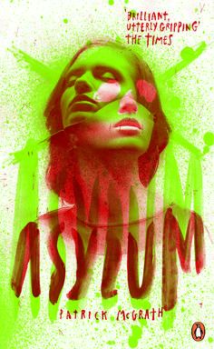 a woman with green paint on her face and the words asymm written in red