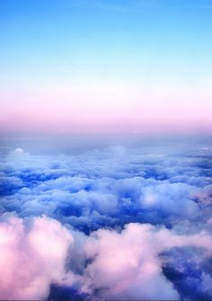 the sky is filled with clouds and blue