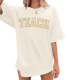 Teacher Cricut Shirts, Teacher T Shirts Ideas Design, Embroidery Teacher, Teacher Letter, Teach Shirt, Casual Embroidery, Fashion Cardigan, Letter To Teacher, Cousin Birthday