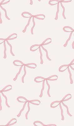 pink bows on white background for wallpaper