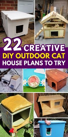 twelve diy outdoor cat house plans to try out in the yard or garden for cats