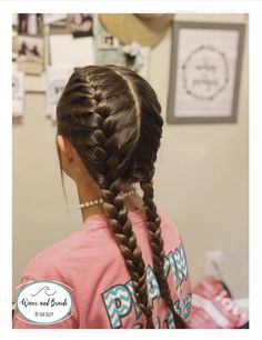 Comp Hairstyles, French Plaits, Braids Plaits, Twin Braids, Female Hairstyles, Hair Charms, Cute Braids, French Braids, Hairstyle Idea