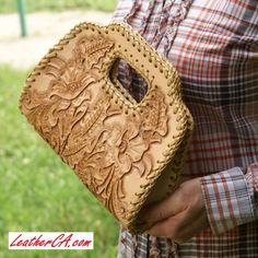 Really cool handmade leather bag by our manufacture. We make and sell hi-end handmade leather belts, bags, wallets. Welcome to our website leatherca.com Western Lifestyle, Leather Bags Handmade, Tooled Leather, Leather Belts, Leather Items