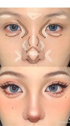 Макияж для кореянок Mitsuri Makeup Look, Different Types Of Makeup Looks, Doujin Makeup Trend, J Beauty, Liner Looks, Asian Makeup Tutorials, Nose Makeup, Gyaru Makeup, Simple Makeup Tips