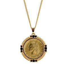 Ownapieceofyourheritage,theItalian20LiraCoinMedallionPendantNecklaceismadeofjeweler'ssteelandbrassmetalslayeredin24KTgoldandagenuineItalian20LiraCoin.FeaturesthefaceofMissItalyfacingleftwithwheatsprigsinherhair.TheItalianLirewasincirculationfrom1957to2001.TheobverseshowsMissItalywiththewordsREPVBBLICAITALIANA.Thecoinissetinagoldtoneropebezelwithjetblackstones.Theengraverofthe20LirecoinwasPietroGiampaoli.Hisdesignonthiscoinhangsfroma18inchgoldtonechainwith3inche Italian Necklace, Coin Pendant Necklace, Gold Coin, 24kt Gold, Coin Jewelry, White Jewelry, Jewelry Online Shopping, Coin Necklace, Cord Necklace