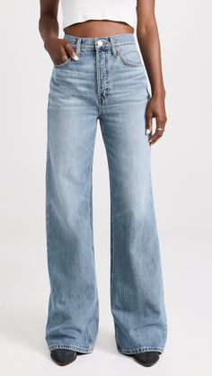 Fast Free Shipping & Free Returns on RE/DONE 70s Ultra High Rise Wide Leg Jeans at Shopbop. Shop new arrivals from RE/DONE at Shopbop.com 2023 Wishlist, Wide Jeans, Mood Board Fashion, Style Crush, Mellow Yellow, Country Outfits, Daily Look, Denim Outfit