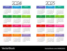 two colorful calendars for the year 2012 and 2013 on white background with space for text