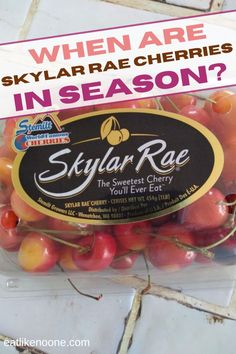 Learn when you can buy super sweet and delicious Skylar Rae cherries from Washington. These are like a better Rainier cherry. Fresh Market, Whole Foods Market, Christmas In July