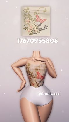 an image of a woman's body with flowers on it