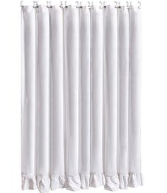 a white curtain with ruffled edges