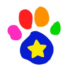 a paw print with a star on it