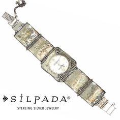 Beautiful Retired Sterling Silver Wrist Watch. Has A Safety Chain. Oxidized Finish. Good Weight To It. New Battery. Lagenlook Runway Statement Watch Silver Wrist Watch, Safety Chain, Accessories Watches, Sterling Silver Jewelry, Wrist Watch, Silver Jewelry, Size 7, Women Accessories, Sterling Silver