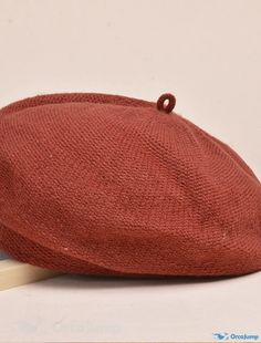 OrcaJump - Womens Linen Mesh Beret Hat - Autumn/Winter Breathable Sunscreen Protection One Size Solid Color Hat For Fall, Casual Flat Cap Beret For Fall, Casual Beret Flat Cap For Fall, Casual Adjustable Solid Color Beret, Casual Adjustable Beret, Red Flat Cap Beret For Fall, Fall Outdoor Beret Cap, Casual Fall Beret For Outdoors, Casual Fall Beret For Outdoor