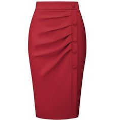 PRODUCT DETAILS: STYLE - Keep your look professional and stylish in this bodycon skirt from Hobemty, featuring a high waist, pleated front, and button decor. OUTFIT - Pair with solid shirts and high heels for a chic office look. OCCASION - Focused on Ladies' Semi-Formal Wear - This skirt can be a perfect addition to almost any outfit from formal to daily wear, great for work, meetings, office, businesses, work, parties, cocktails, weddings, casual, daily dressing, etc. Meeting Office, Work Parties, Semi Formal Wear, Work Meetings, Wedding Casual, Bodycon Pencil Skirt, Button Decor, Bodycon Midi Skirt, Work Meeting