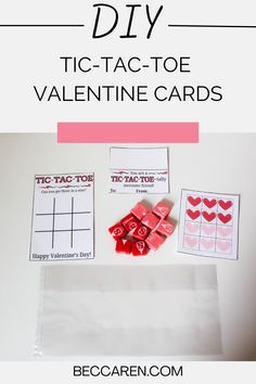 valentine's day tic - tac - toe printables for kids