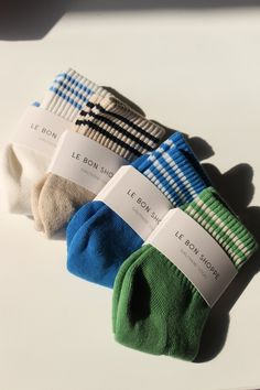 The Le Bon Shoppe Girlfriend sock has a classic crew length and a triple contrast stripe at the opening for a stylish touch. Made in South Korea Care Instructions: Machine wash cold. Tumble dry low. Do not iron. Do not bleach 100% Cotton Socks, Le Bon Shoppe, Socks And Jeans, Stripe Socks, Knit Outerwear, Autumn 2024, Ceramic Candle, Cute Socks, Striped Socks