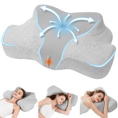 PRICES MAY VARY. 【Ergonomic Design Cervical Pillow】Do you always wake up with neck cramps or back pain? Our proven ergonomically designed, fishtail cervical neck pillow supports your head, neck, back, shoulder and spine aligned, pressure distributed evenly, helps you stay asleep and wake up feeling rested - and without aches and pains. Therefore, you will wake up in relaxation and start a more active day. 【Memory Foam Neck Pillow 】The inner core of Jiaao side sleeper pillow is made of high-densi Cervical Pillow, Contour Pillow, Neck Support Pillow, Memory Foam Pillows, Stomach Sleeper, Cervical Pillows, Neck Pain Relief, Side Sleeper Pillow, Neck And Shoulder Pain