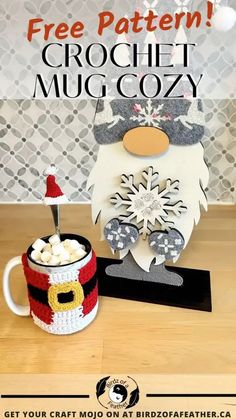 This crochet mug cozy pattern is free & a timely addition to DIY Christmas gift giving. Visit us for the easy crochet mug cozy pattern! how to crochet mug cozy | crochet mug cozy no button | christmas crochet mug cozy | crochet mug cozy tutorial | free crochet mug cozy pattern | crochet mug cozy christmas | crochet mug cozy free pattern | crochet mug cozy free pattern easy | crochet mug cozy with handle | crochet mug cozy patterns free | free pattern | free pattern christmas #crochetchristmas #christmas Mug Cozy Pattern Free, Mug Cozy Crochet, Mug Cozy Pattern, Crochet Phone Cover, Pine Cone Christmas Tree, Cozy Pattern