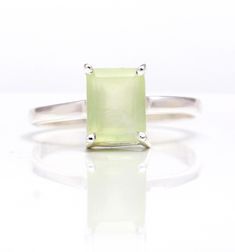 Natural Prehnite Octagon Shape Ring, 925 Sterling Silver Vintage Jewelry, Green Crystal Ring, Women Silver Ring, Birthday Gift, Unique Gift Ring Details :- Material   -          925 Sterling Silver Stone Name -    Natural Prehnite  Stone Size   -     8X6 mm  Shape     -           Octagon Weight -             1.7 gm Stamp -               925 Important Information ------Our Goal is 100% Customer Satisfaction Use These Coupon Code And Save Upto 40% https://oceancrystaljewels.etsy.com https://oceancrystaljewels.etsy.com "Shipping Handling Time:  We Take no handling time, We ship to Worldwide, Please make sure your shipping address is correct. Shipping Services: The shipping company takes business to deliver the product 7-13 days for International Shipping. The Item will be shipped in safe and Octagon Emerald Ring In Sterling Silver, Octagon Sterling Silver Ring With Polished Finish, Silver Aquamarine Octagon Jewelry, Multi-stone Octagon Jewelry For Gifts, Octagon-shaped Crystal Gemstone Ring Gift, Sterling Silver Jewelry Handmade, Green Crystals, Crystal Rings, Ring Gift