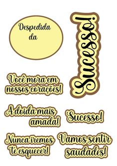 some type of stickers that are in different shapes and sizes, with the words despac