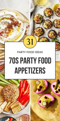 party food appetizers with text overlay