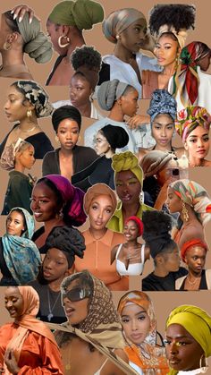 Styles you can do with headwraps & scarfs Head Wrap Ideas, Headscarf Styles, Headwraps For Natural Hair, Headwrap Styles, Feminine Era, Model Hairstyle, Headwrap Hairstyles, Protective Hair, Bday Gifts